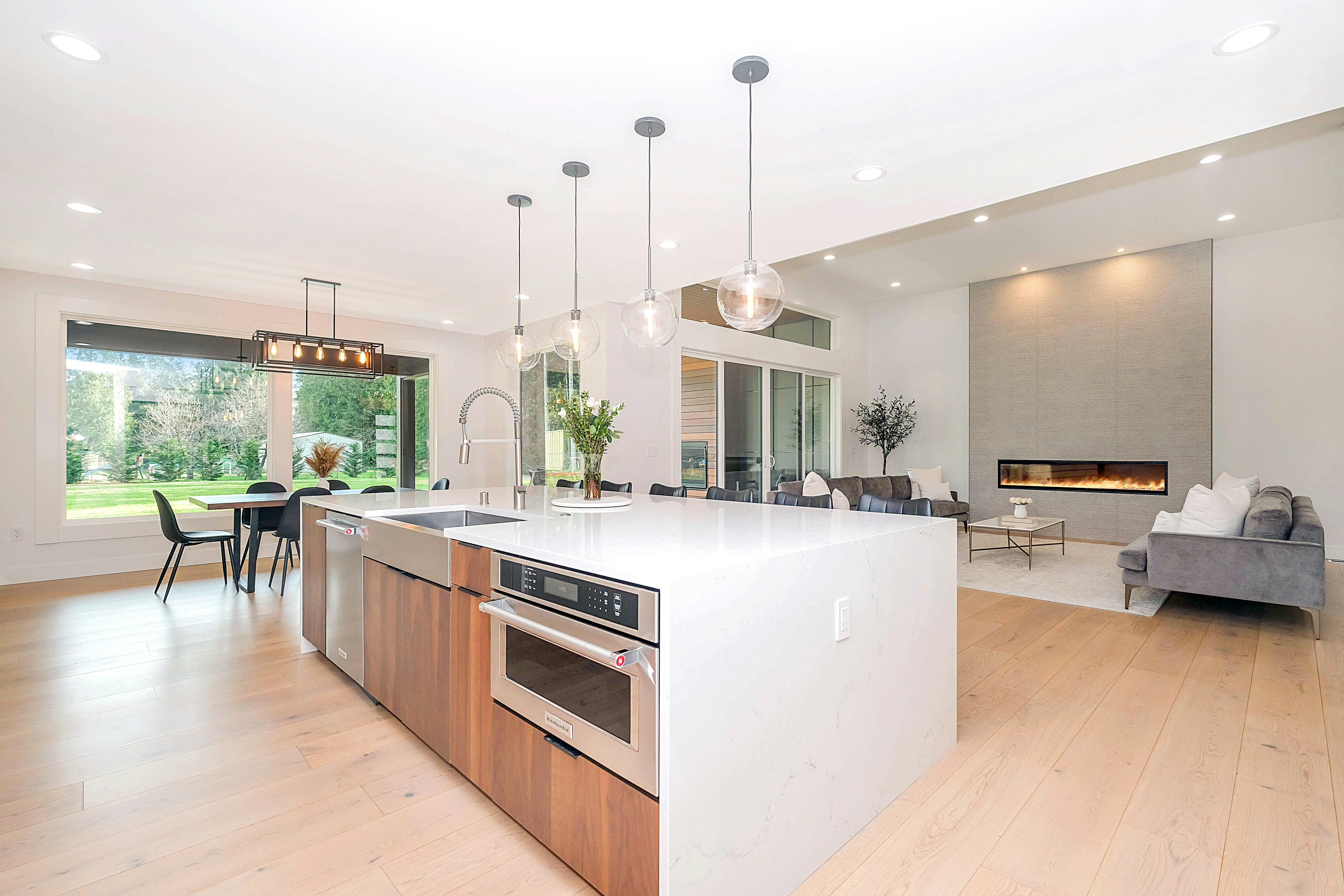 Open-plan kitchen and living renovation